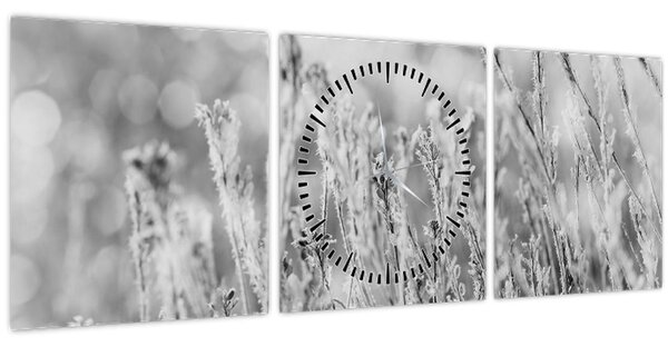 Tablou - Iarna rece (cu ceas) (90x30 cm)