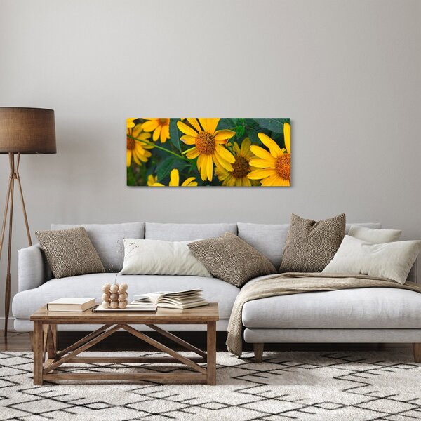 Tablou cu flori galbene (120x50 cm)