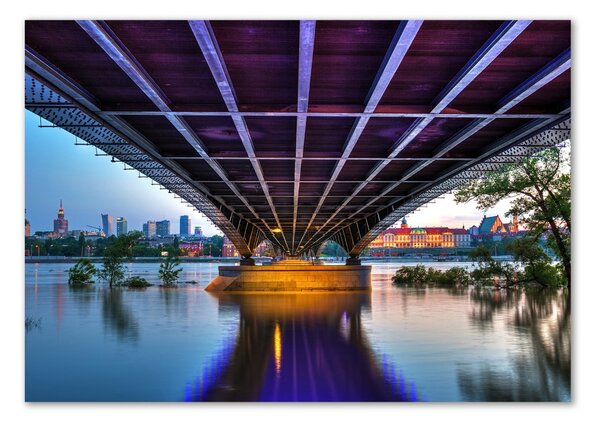 Tablou sticlă Bridge în Varșovia