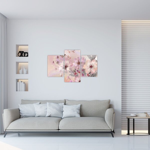 Tablou - Colaj de artă cu fluturi (90x60 cm)