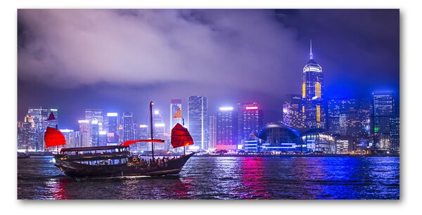 Imagine de sticlă Hong Kong pe timp de noapte