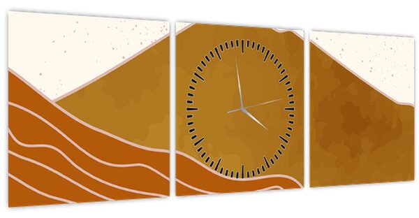 Tablou - Muntele de design Spacefrog N⁰1 (cu ceas) (90x30 cm)