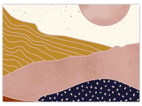 Tablou - Muntele de design Spacefrog N⁰3 (70x50 cm)