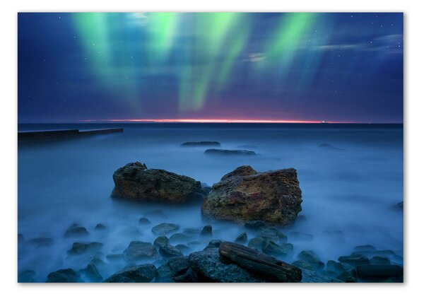 Fotografie imprimată pe sticlă Aurora boreala
