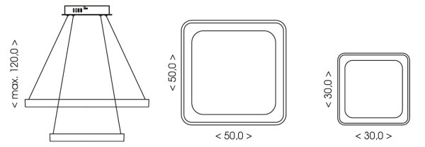 Brilagi - Lustră LED dimabilă pe cablu FALCON SLIM LED/78W/230V bej + telecomandă