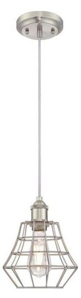 Westinghouse 6337240 - Candelabru suspendat pe cablu NATHAN 1xE27/60W/230V argintiu