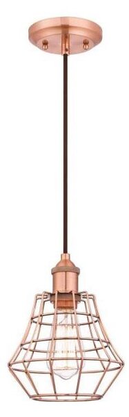 Westinghouse 6105240 - Lustru suspendat pe cablu NATHAN 1xE27/60W/230V finisaj cupru