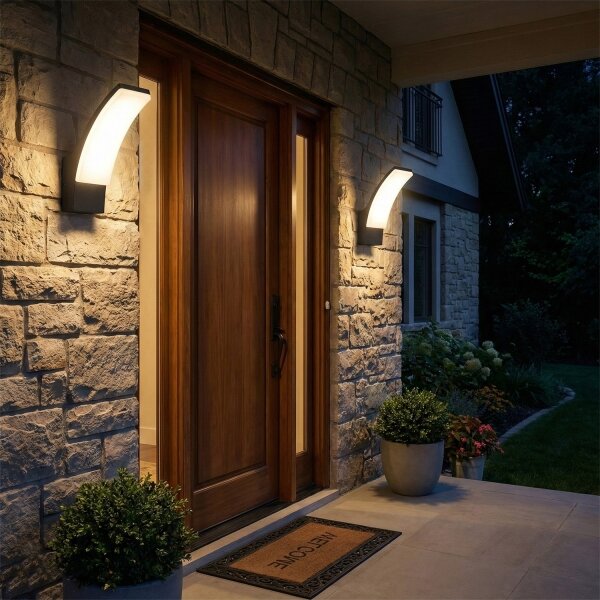 Brilagi - Aplică de perete LED pentru exterior ARCELO LED/12W/230V IP65 neagră