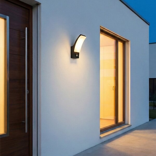 Brilagi - Lampă LED de perete pentru exterior ARCELO LED/12W/230V IP65 neagră