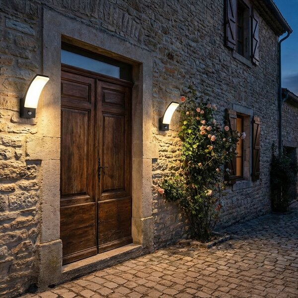 Brilagi - Lampă LED de perete pentru exterior ARCELO LED/12W/230V IP65 neagră