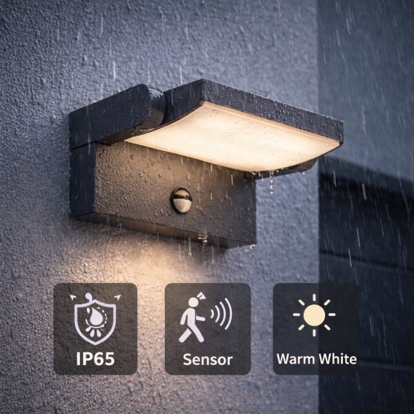 Brilagi - LED Aplica de perete pentru exterior ANKLE LED/12W/230V IP65 negru
