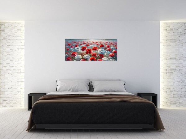 Tablou - Câmp de maci (120x50 cm)