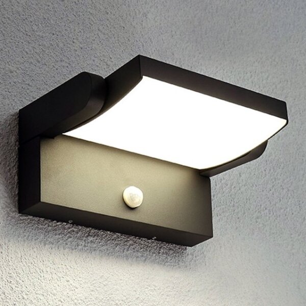 Brilagi - LED Aplica de perete pentru exterior ANKLE LED/12W/230V IP65 negru