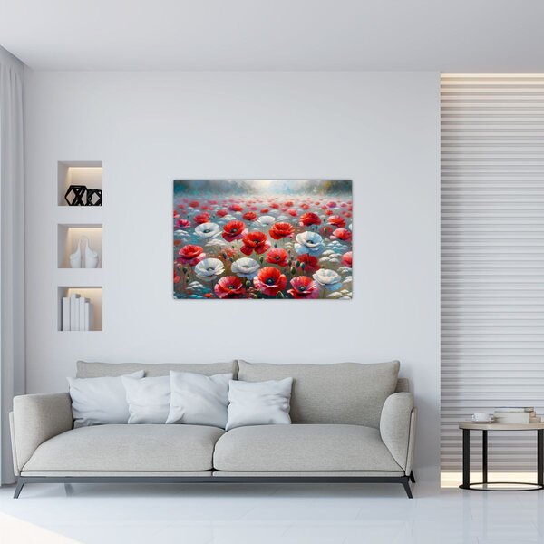 Tablou - Câmp de maci (90x60 cm)