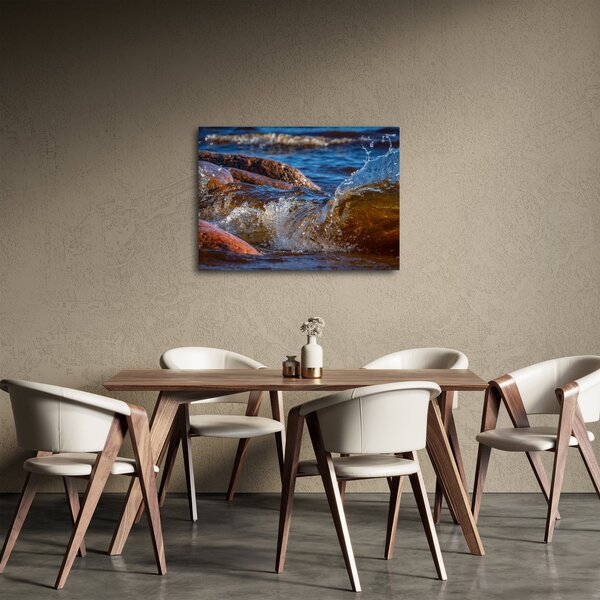 Tablou detailat - apa între pietre (70x50 cm)