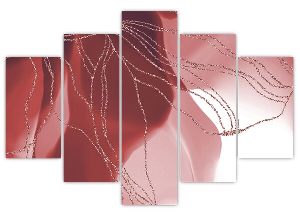 Tablou - Floare abstractă roșie N⁰1 (150x105 cm)