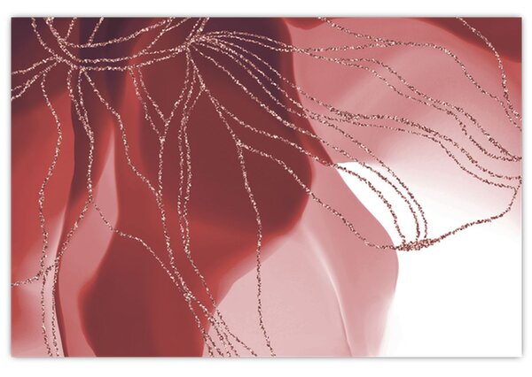 Tablou - Floare abstractă roșie N⁰1 (90x60 cm)