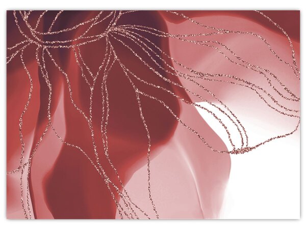 Tablou - Floare abstractă roșie N⁰1 (70x50 cm)