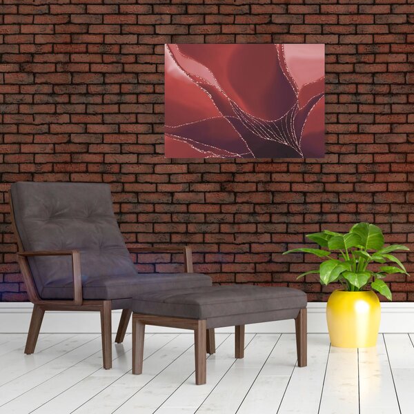 Tablou - Floare abstractă roșie N⁰2 (70x50 cm)
