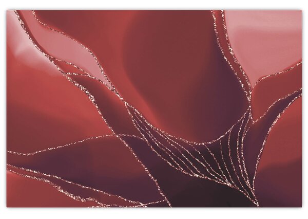 Tablou - Floare abstractă roșie N⁰2 (90x60 cm)