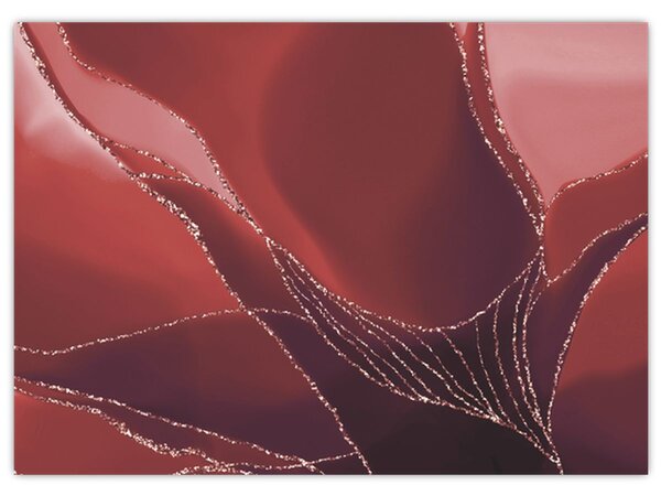 Tablou - Floare abstractă roșie N⁰2 (70x50 cm)