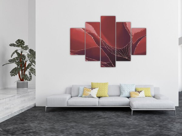 Tablou - Floare abstractă roșie N⁰2 (150x105 cm)