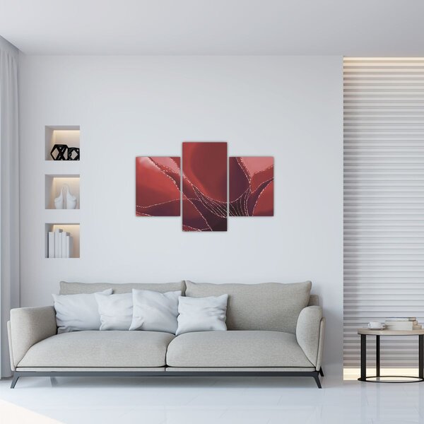 Tablou - Floare abstractă roșie N⁰2 (90x60 cm)