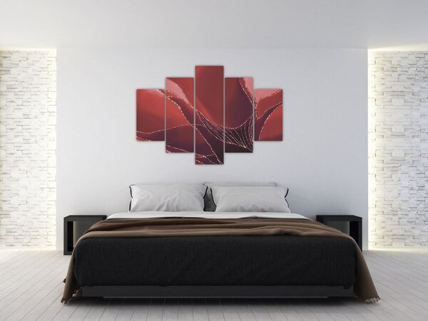 Tablou - Floare abstractă roșie N⁰2 (150x105 cm)