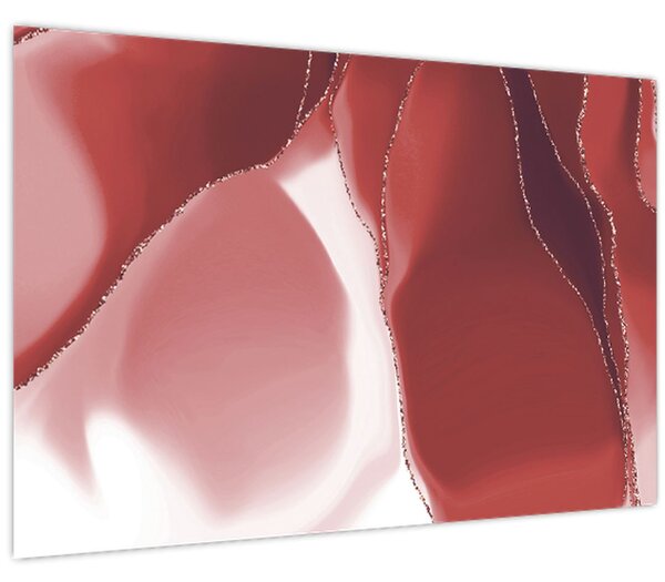 Tablou - Floare abstractă roșie N⁰3 (90x60 cm)