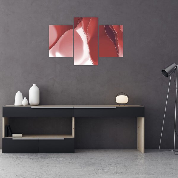 Tablou - Floare abstractă roșie N⁰3 (90x60 cm)