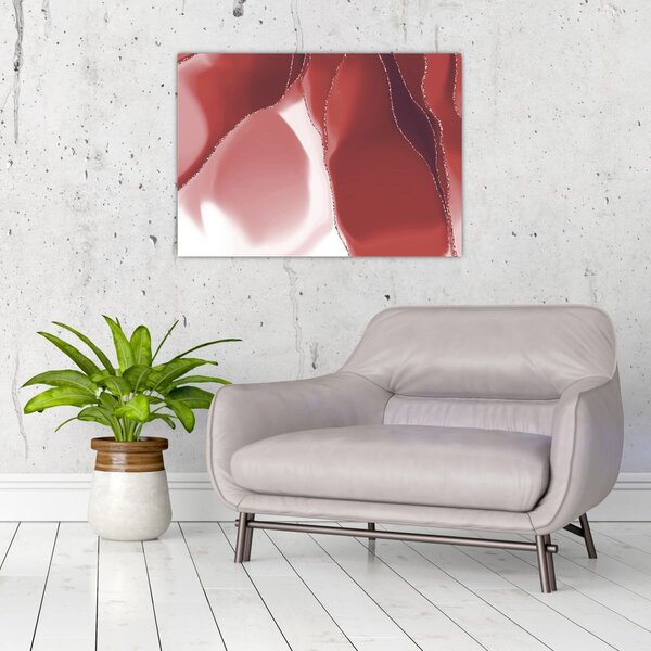 Tablou - Floare abstractă roșie N⁰3 (70x50 cm)