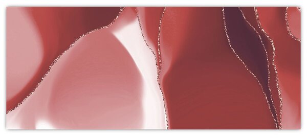 Tablou - Floare abstractă roșie N⁰3 (120x50 cm)