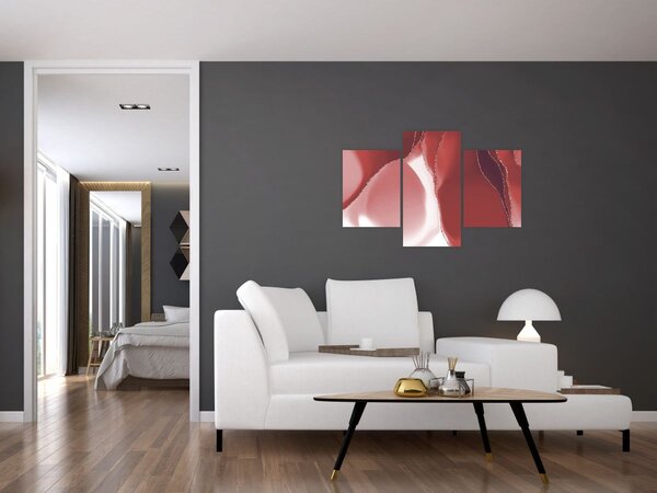 Tablou - Floare abstractă roșie N⁰3 (90x60 cm)