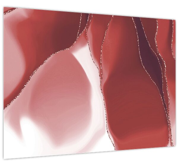 Tablou - Floare abstractă roșie N⁰3 (70x50 cm)