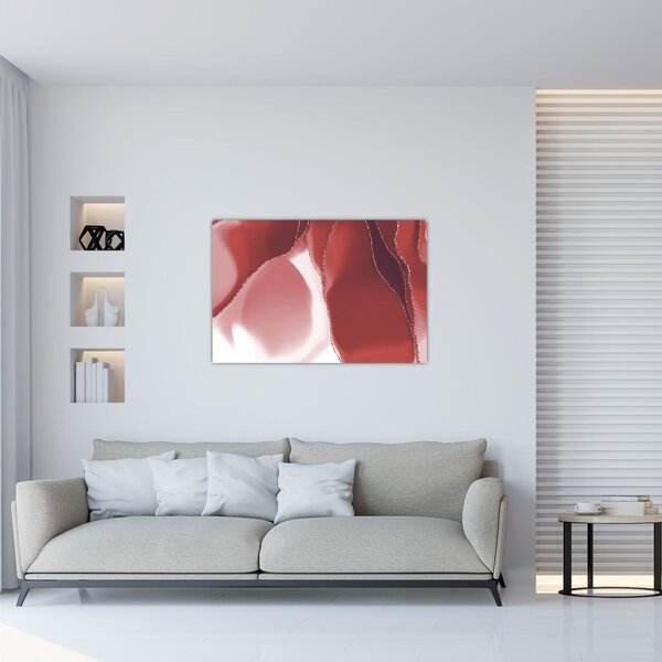 Tablou - Floare abstractă roșie N⁰3 (90x60 cm)