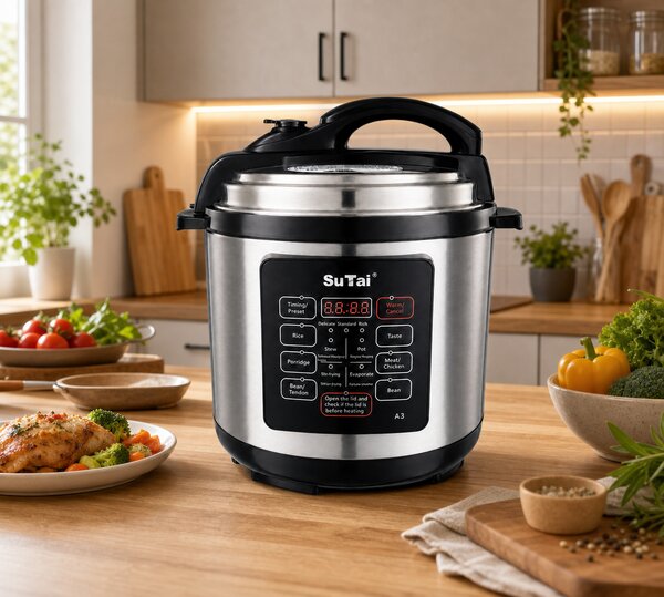 Multicooker 7 Litri, 9 programe, Oala electrica cu gatire sub presiune
