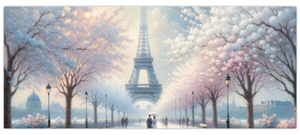 Tablou - Pictură din Paris (120x50 cm)