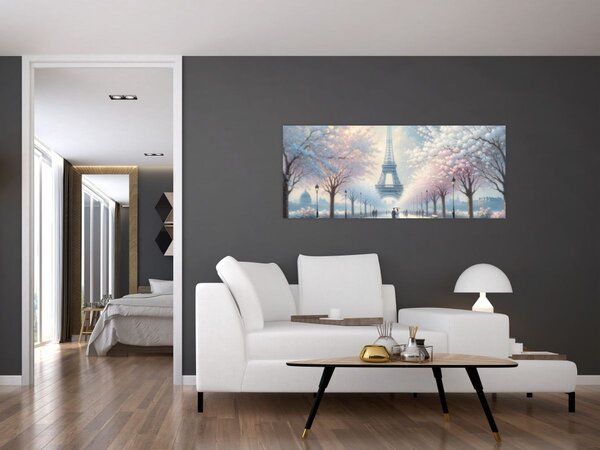 Tablou - Pictură din Paris (120x50 cm)