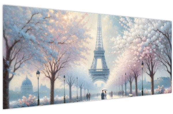Tablou - Pictură din Paris (120x50 cm)