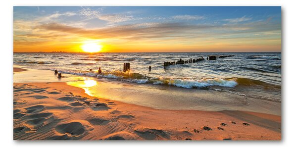 Tablou pe pe sticlă Sunset Beach