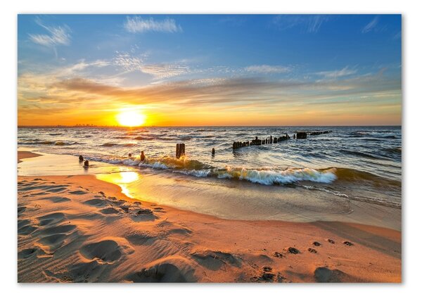 Tablou pe pe sticlă Sunset Beach