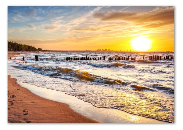 Tablou sticlă Sunset Beach