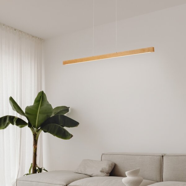 Lampă suspendată LED pe cablu VERDE LED/18W/230V 3000K 106 cm stejar