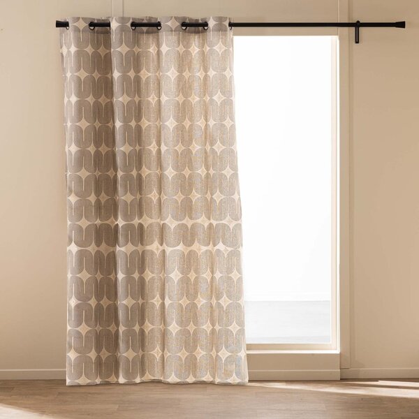 Draperie neagră-bej 140x240 cm Ondine – douceur d'intérieur