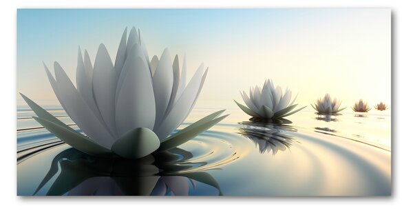 Tablou Printat Pe Sticlă floare de lotus