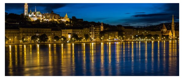 Tablou orașului nocturn (120x50 cm)