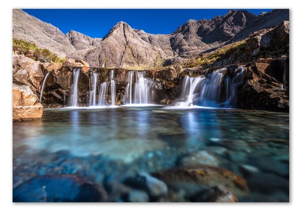 Tablou din Sticlă Cascada în munți