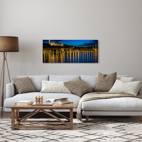 Tablou orașului nocturn (120x50 cm)