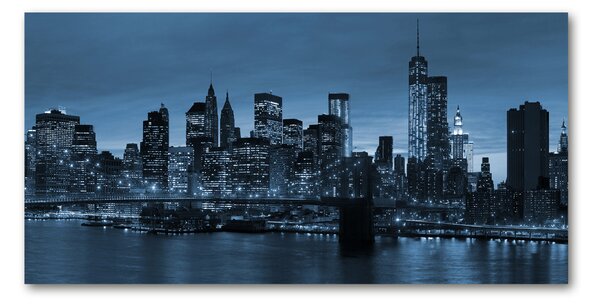Fotografie imprimată pe sticlă New York, pe timp de noapte