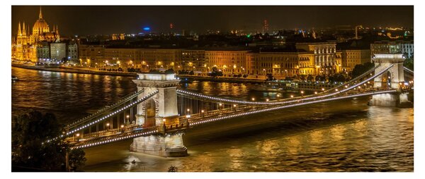 Tablou orașului nocturn (120x50 cm)